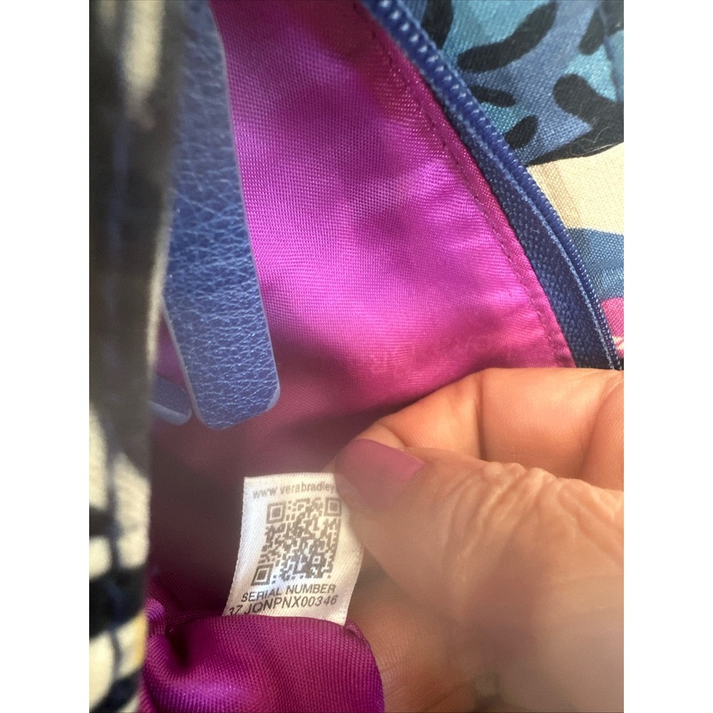 Vera Bradley Hipster Crossbody African Violet Floral Leopard  Double Zip Bag‎ - Picture 2 of 7